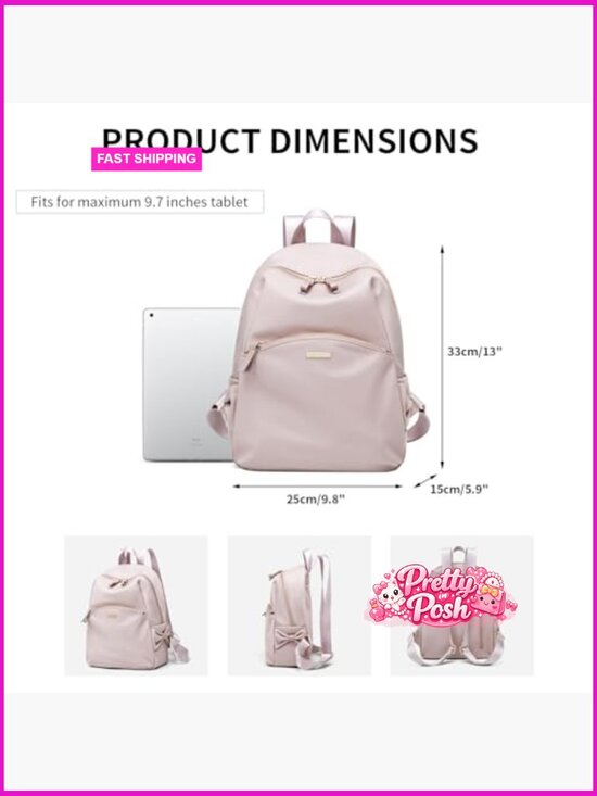 Stylish Mini Laptop Backpack Daypack Handbag Nylon Water Resistant